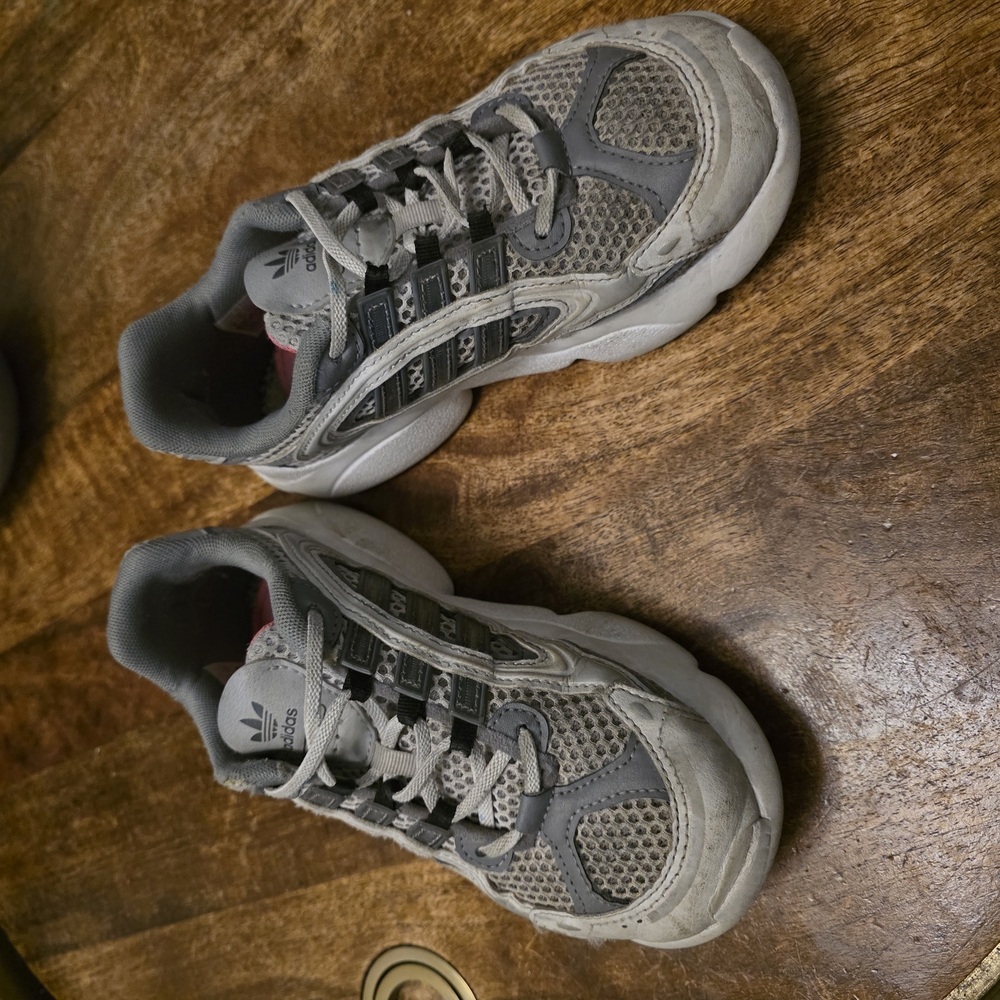 Adidas Gray and White Sneakers